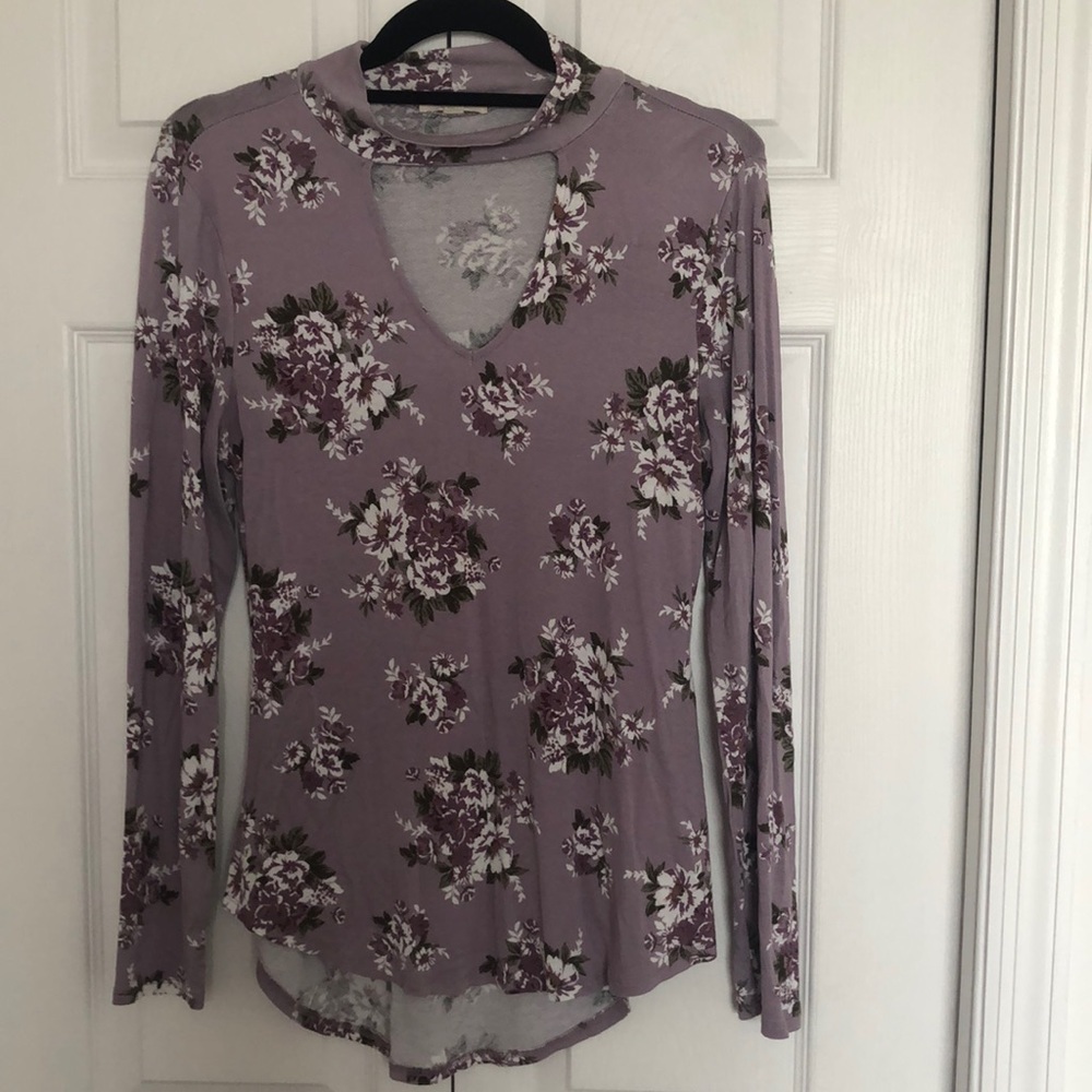 Purple floral top